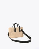 Faux shearling crossbody bag