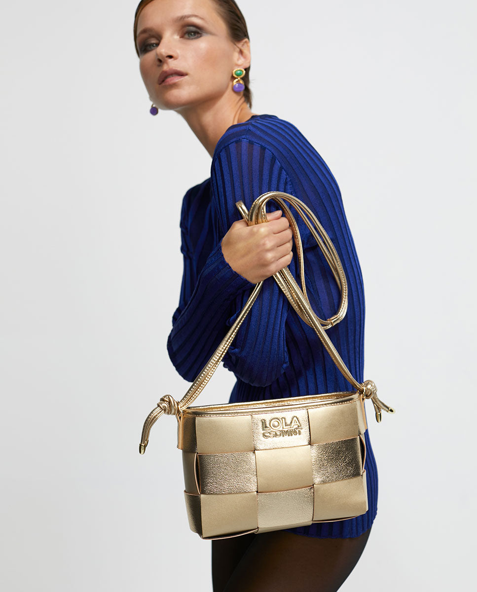 Braided crossbody bag