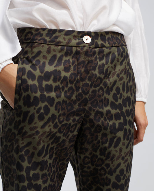 Animal print trousers