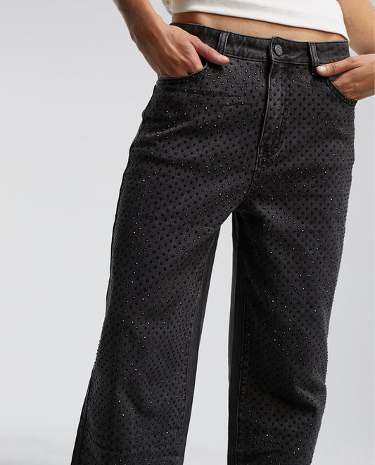 Jeans with diamanté detail