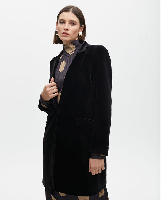 Fitted Velvet Coat