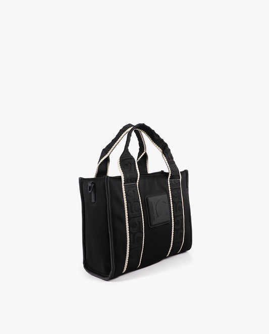 Neoprene Fabric Mini Shopper with Tone-On-Tone Silicon Logo