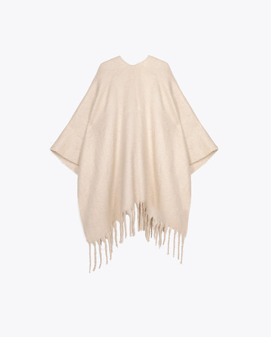 Cape with Fringe Detail