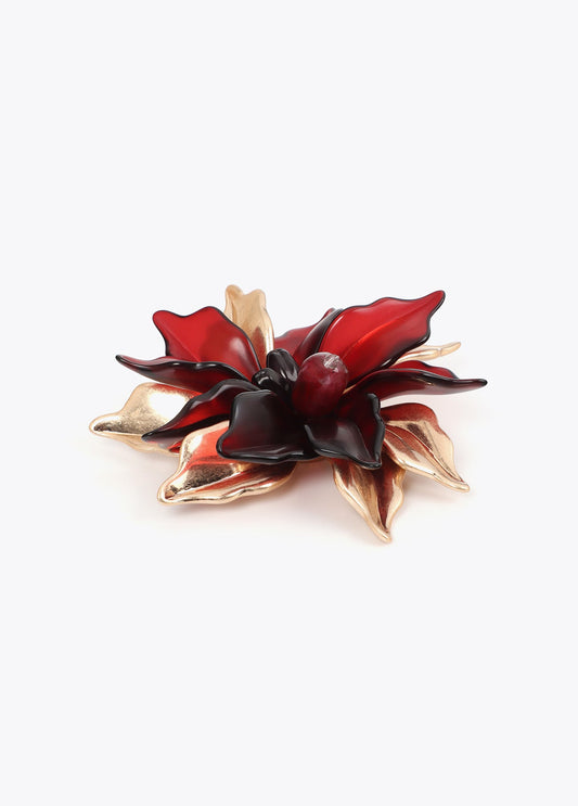 lf2603066-Flower brooch-Bordeaux