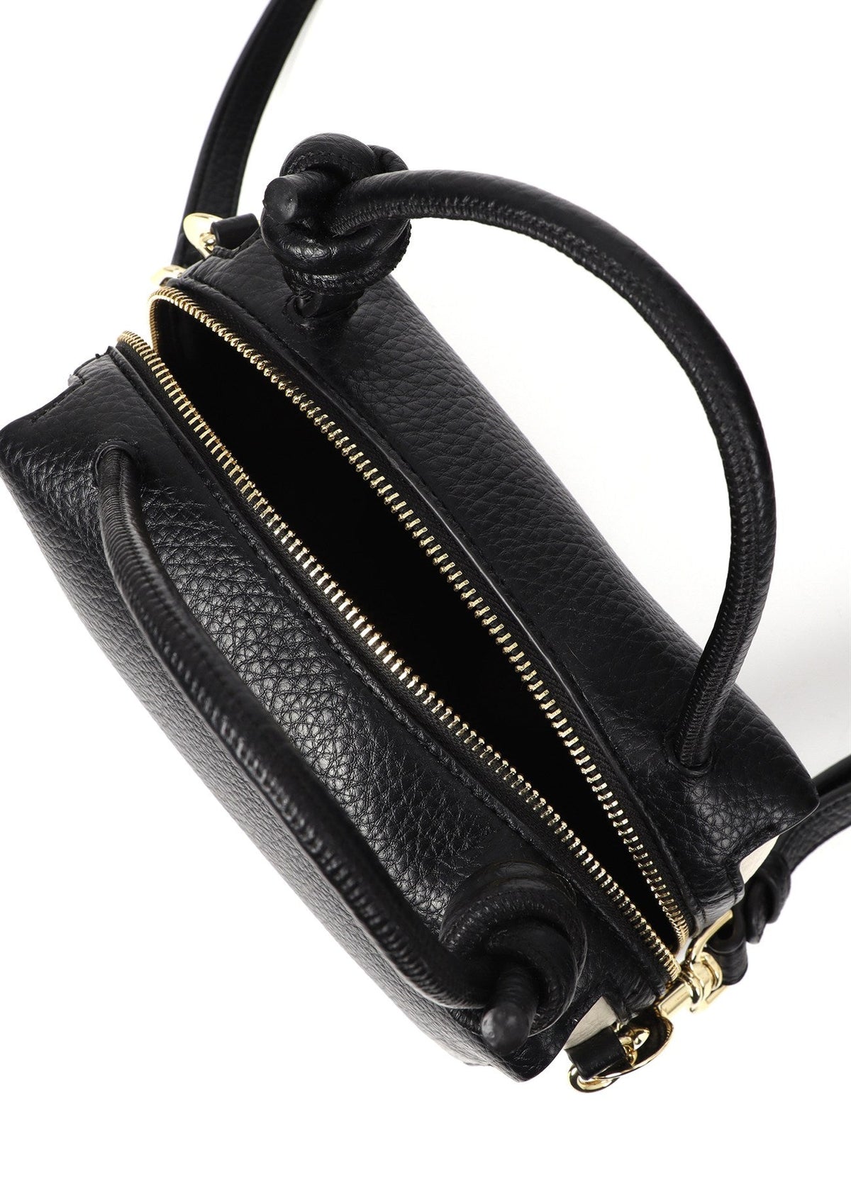 lf2604052-Two-tone faux leather shoulder bag-Black-Ecru