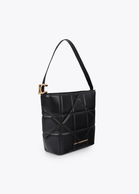 lf2604088-Hobo quilted knot detail with LC-Black