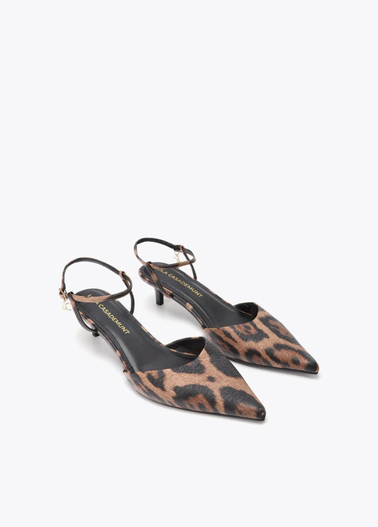 lf2605025-Slingback shoe in animal print-Brown-Black