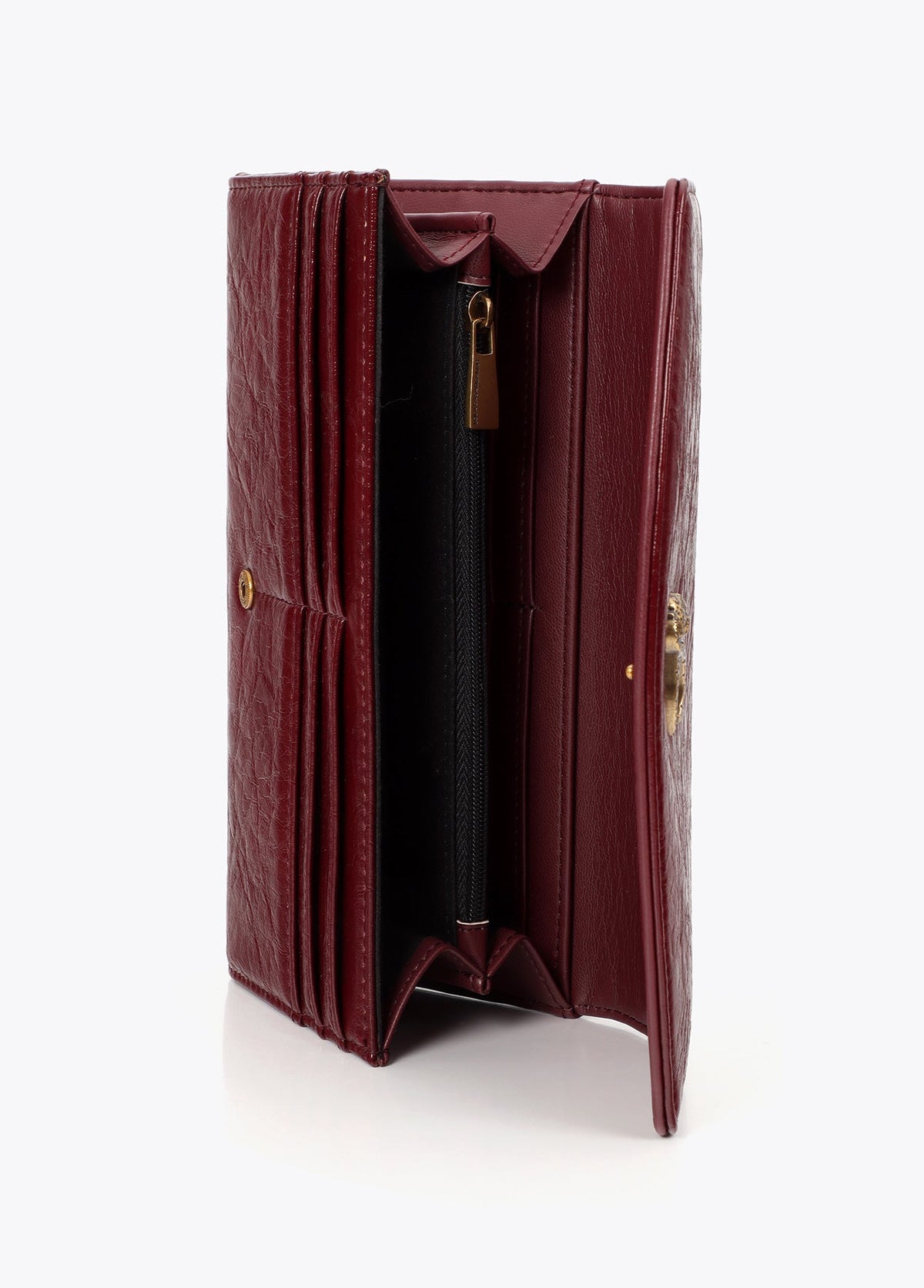 lf2612008-Crocodile effect wallet-Bordeaux