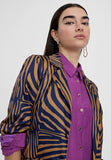 LS2402003-Brown-Blue-Zebra print blazer