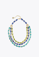 LS2403065-Blue-Yellow-Necklace with multicoloured crystals