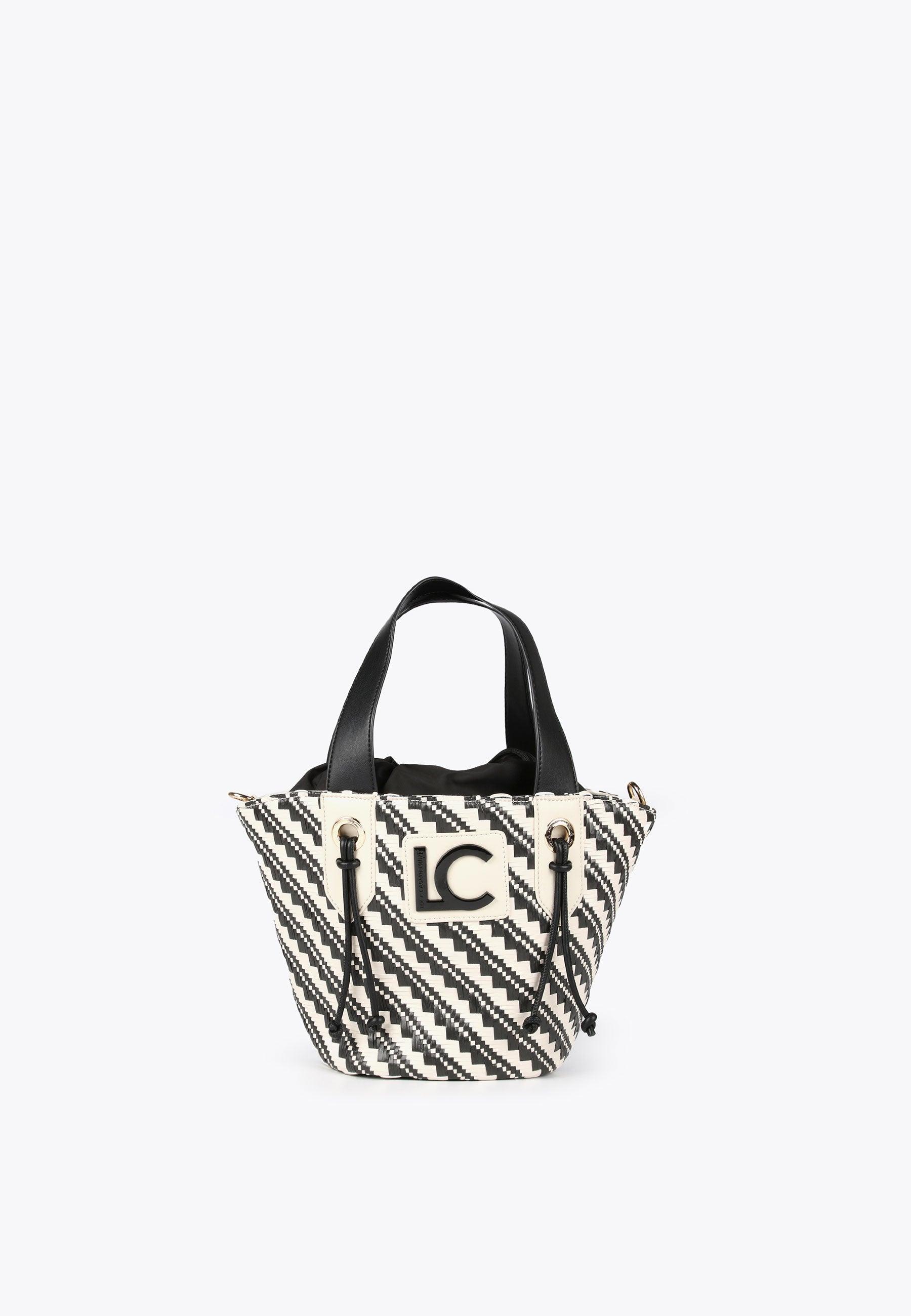 LS2404004-Black-Ecru-Two-tone basket-style crossbody bag