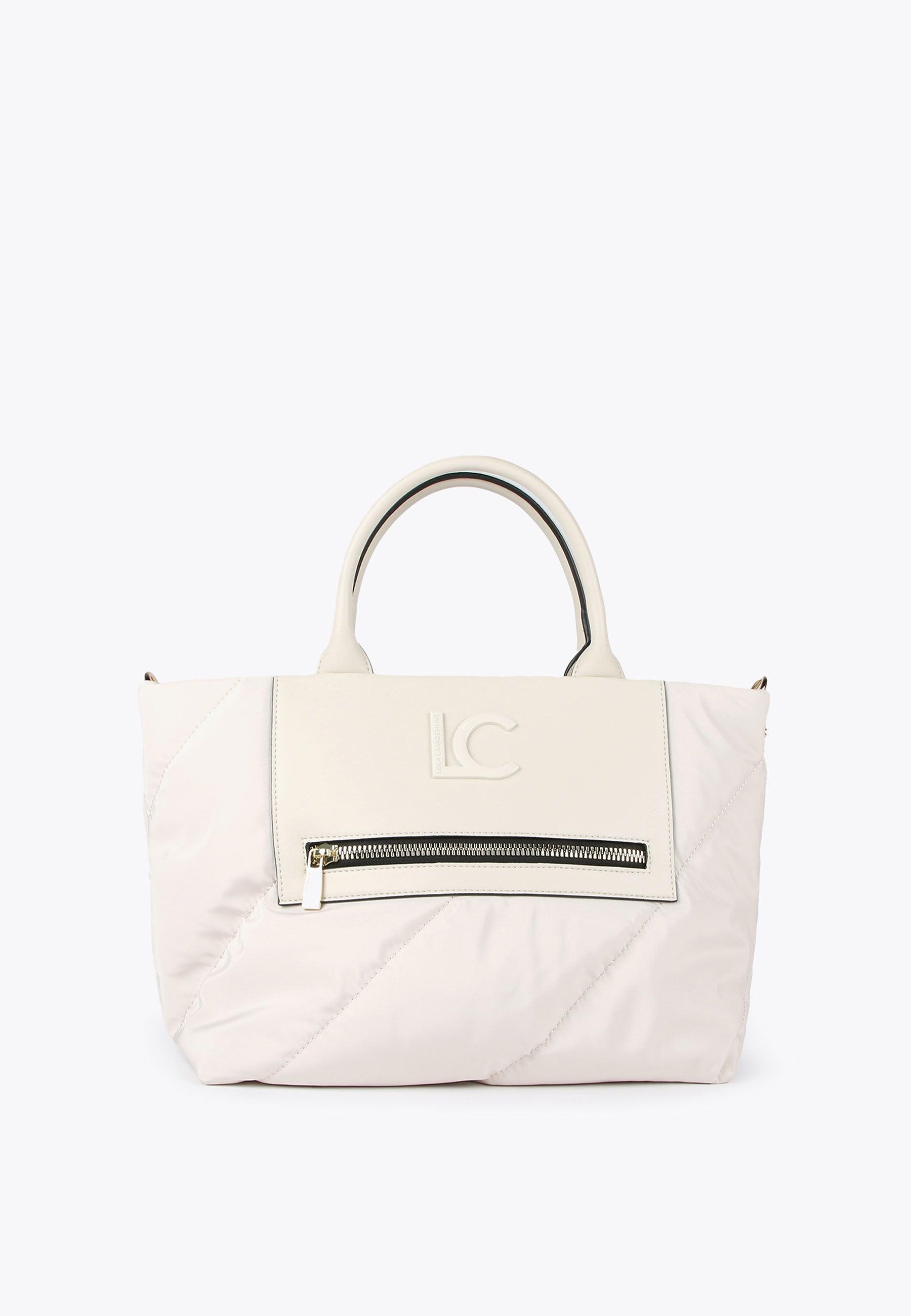 LS2404027-Ecru-Quilted tote bag