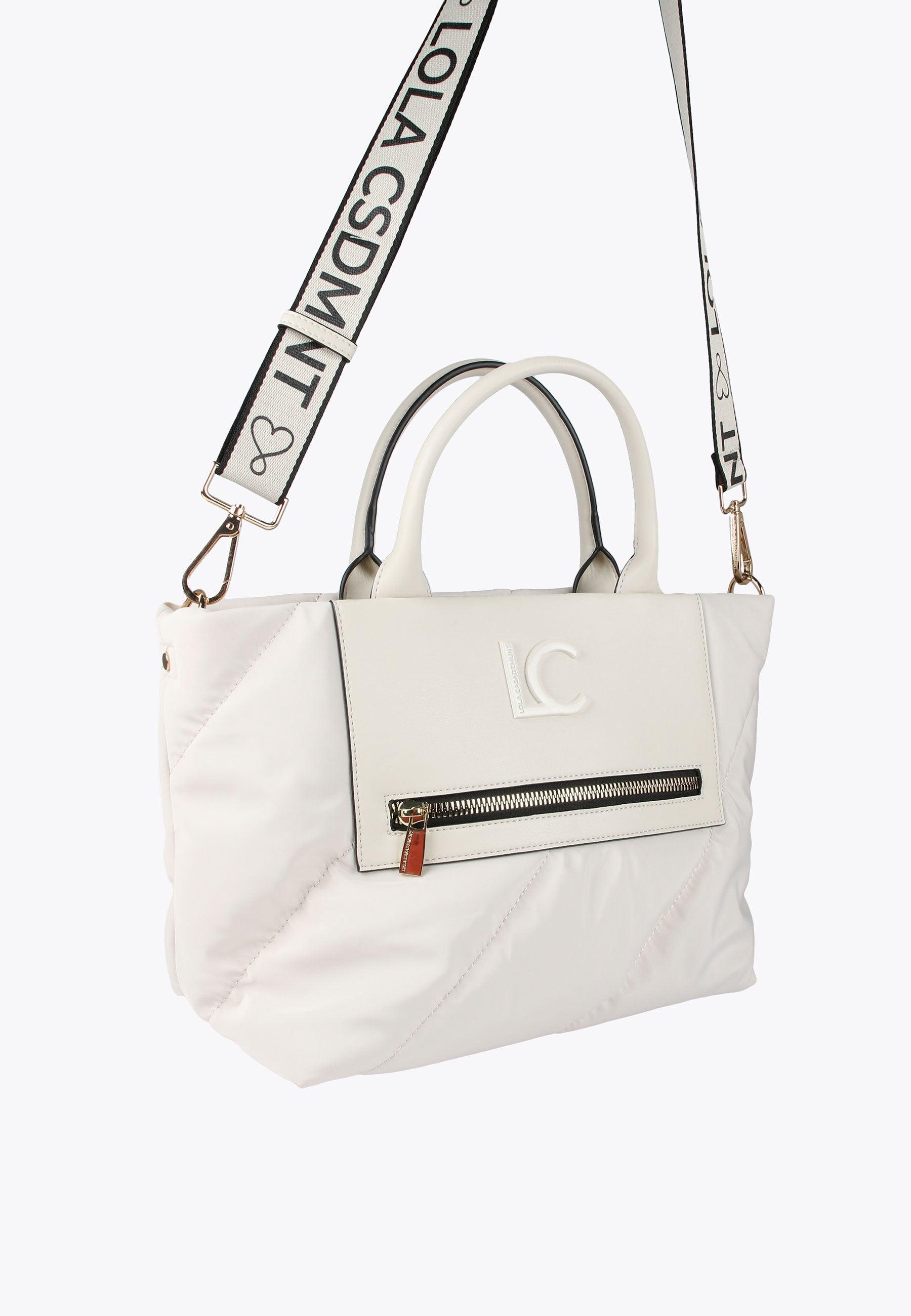 LS2404027-Ecru-Quilted tote bag