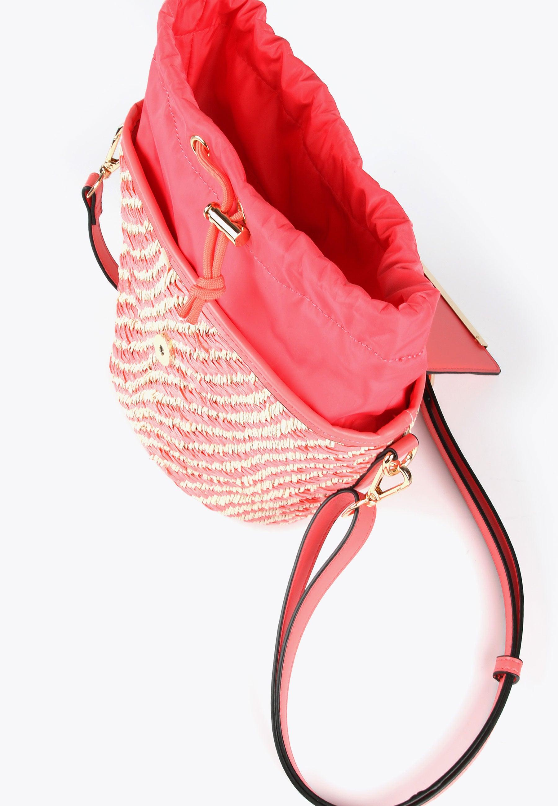 LS2404038-Coral-Mini basket-style crossbody bag