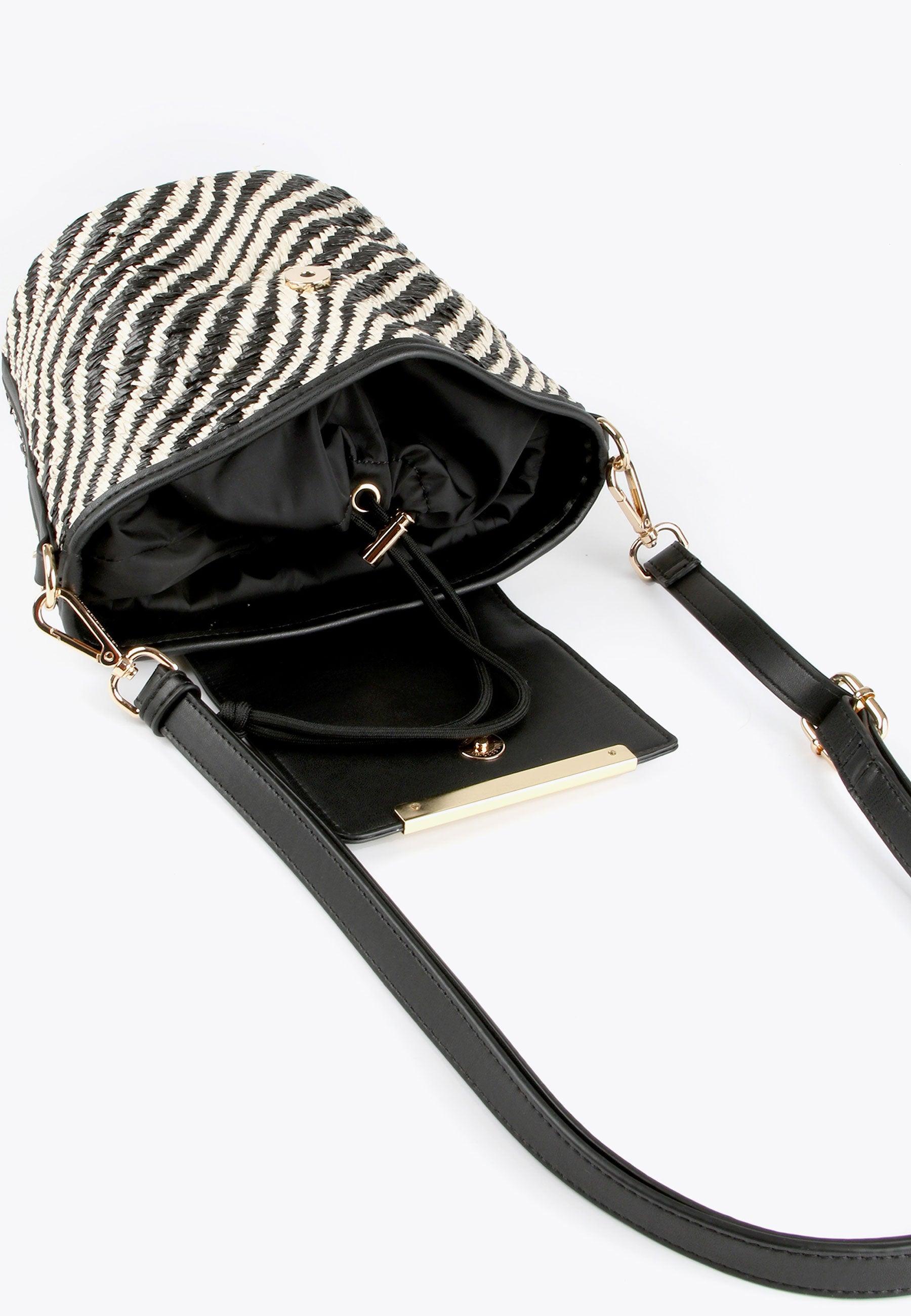 LS2404038-Black-Ecru-Mini basket-style crossbody bag