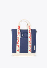 LS2404045-Blue-Ecru-Logo tote bag
