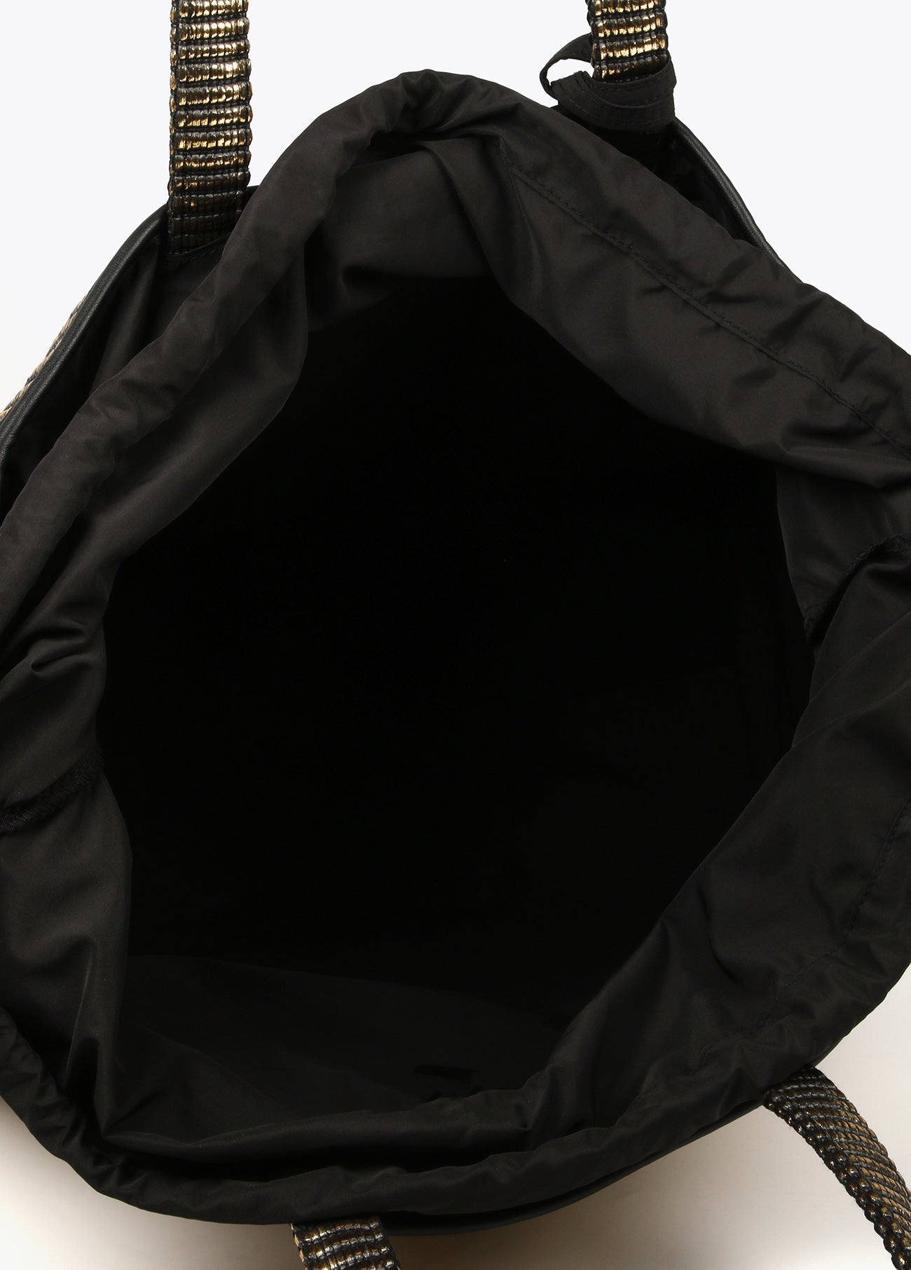 Large metallic raffia-effect tote bag