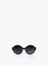 Round shape animal print made of cellulose acetate