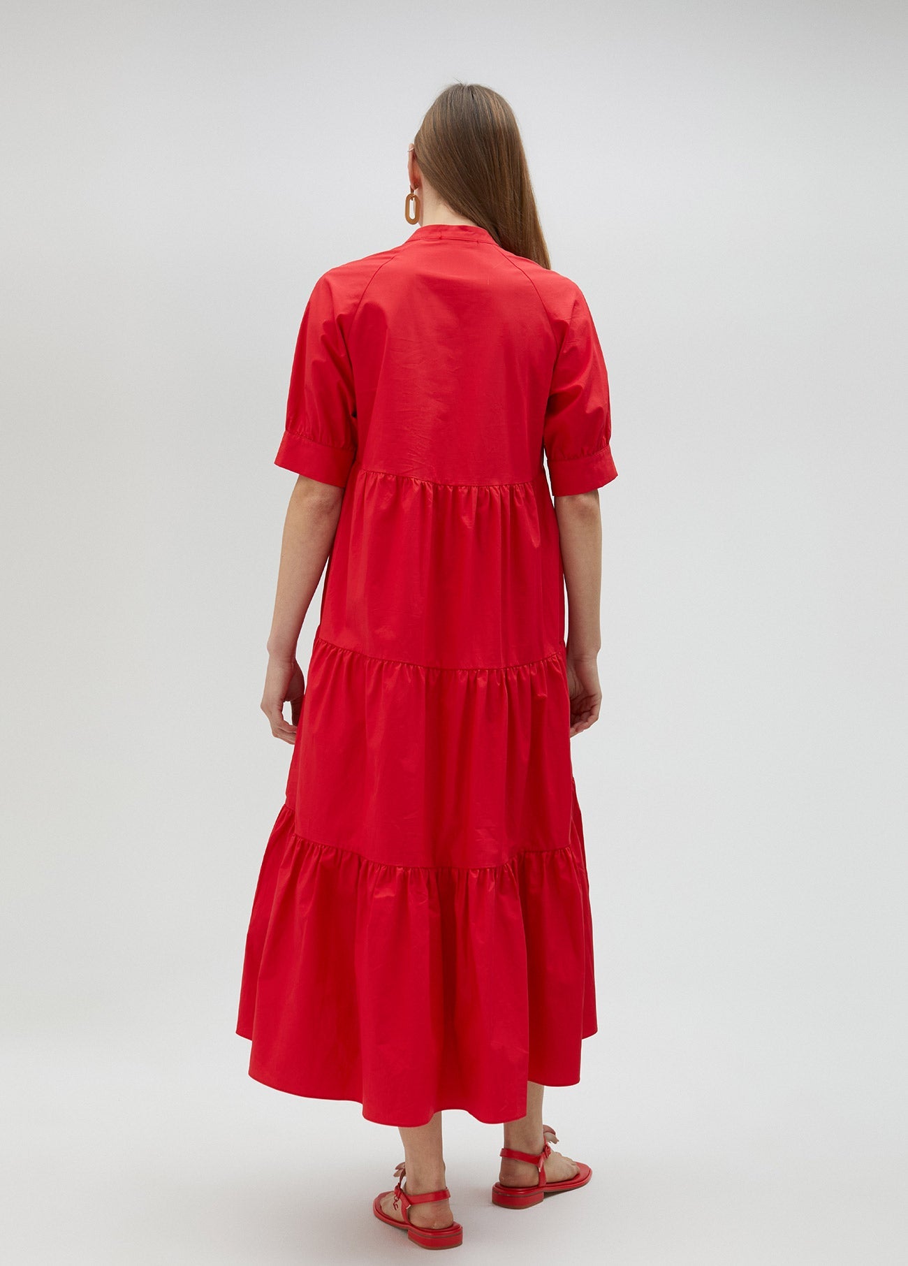 Long dress with ruffles