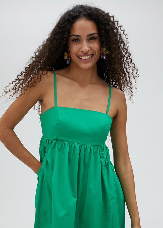 Long dress with thin straps