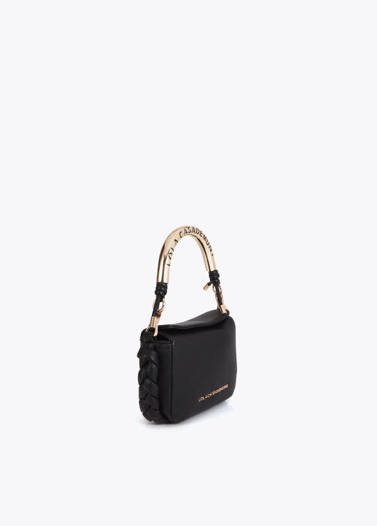 Mini Crossbody Bag with Cut-Out Metallic Handle