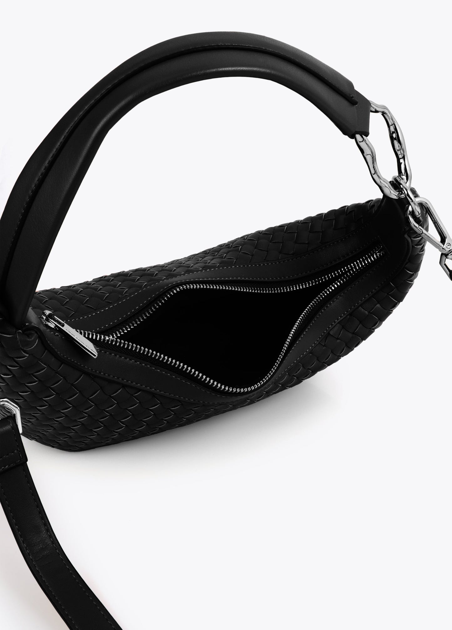 Woven Half Moon Bag