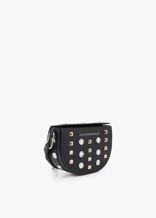 Banana bag with gold and silver studs