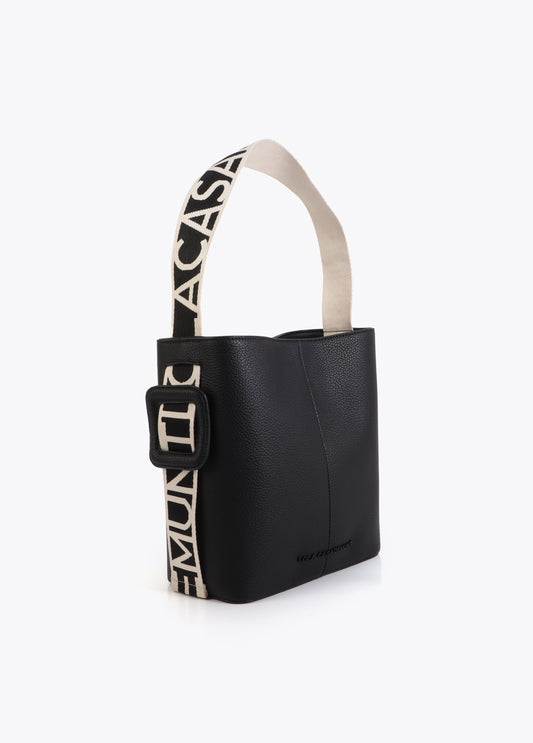 Contrast Handle Nylon Shopper