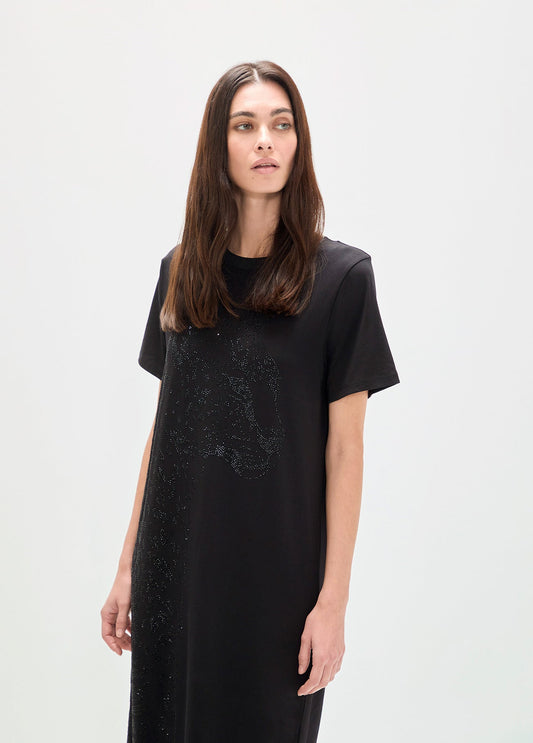 Animal Print Dress with Strass