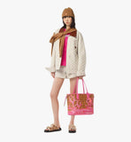 MWPFSLR05Q1001-Liz Shopper in Cubic Coral Visetos|SANGRIA SUNSET