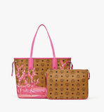 MWPFSLR05Q1001-Liz Shopper in Cubic Coral Visetos|SANGRIA SUNSET