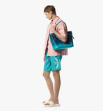 MWPFSLR021B001-Liz Shopper in Studded Palm Canvas|CERAMIC