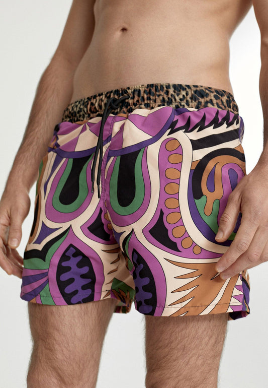 MS2410012-Black-Lilac-Men's multi print swimsuit