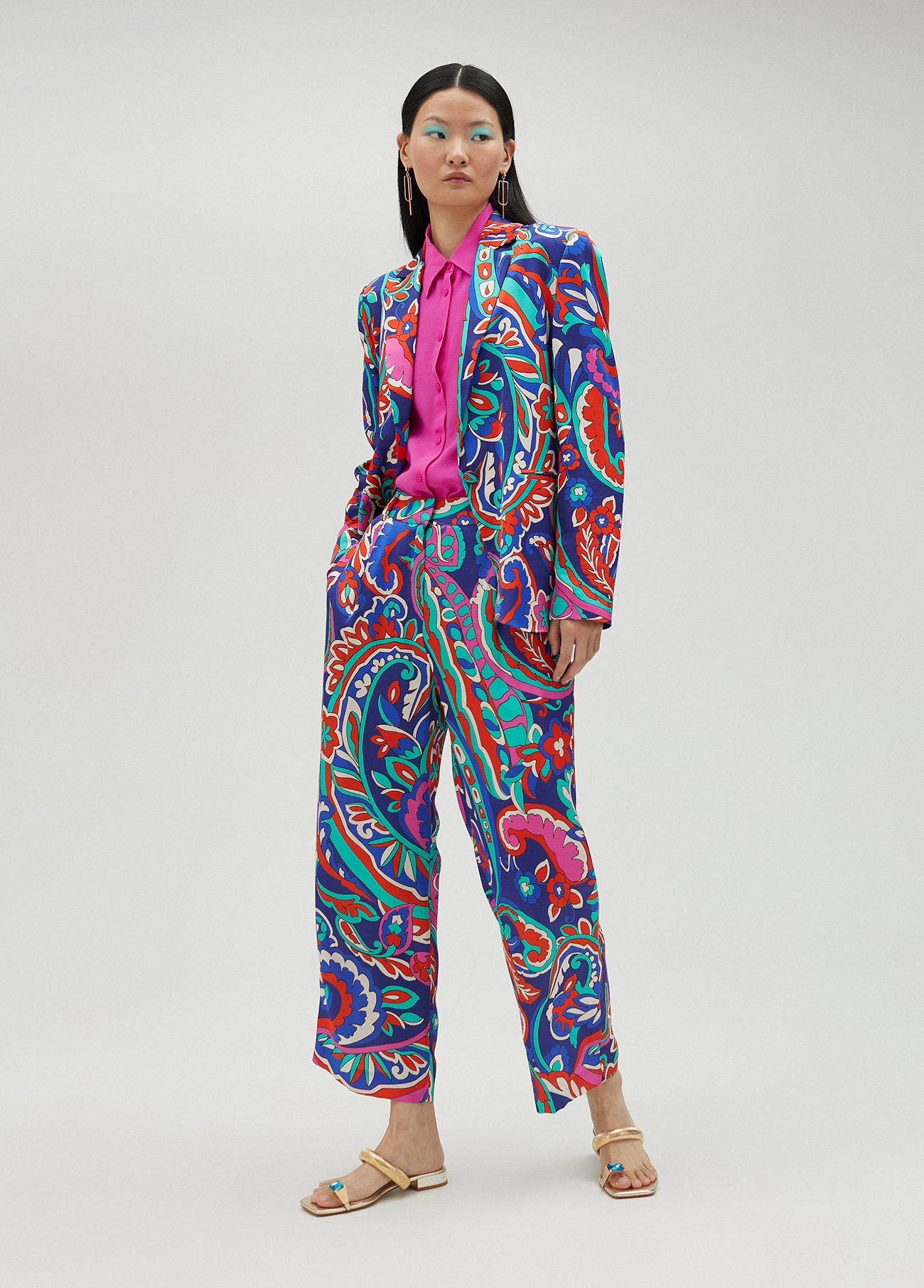 Paisley print blazer