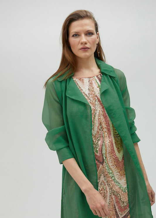 Organza trench coat