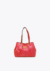 Textured faux leather crossbody bag