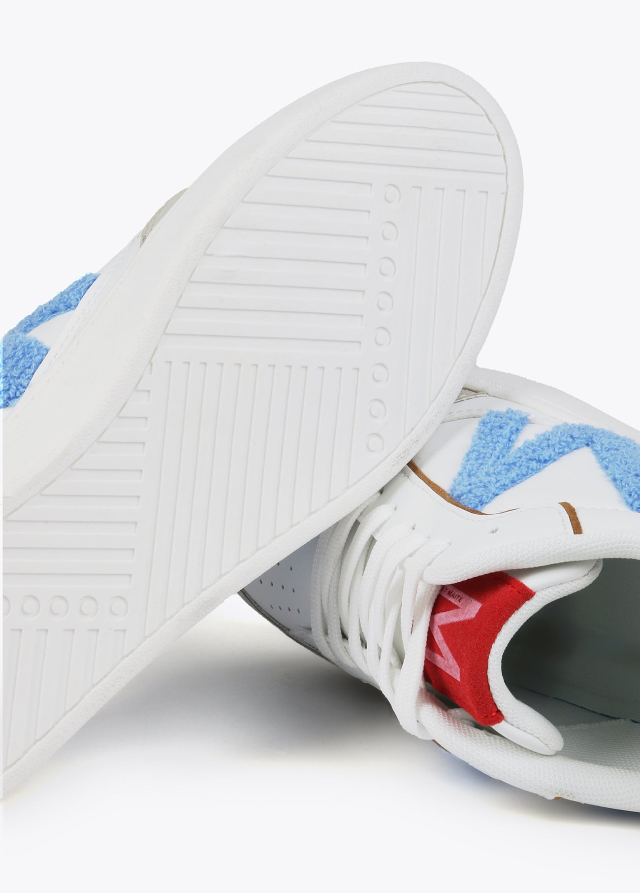 Multicoloured trainers with terry M detail