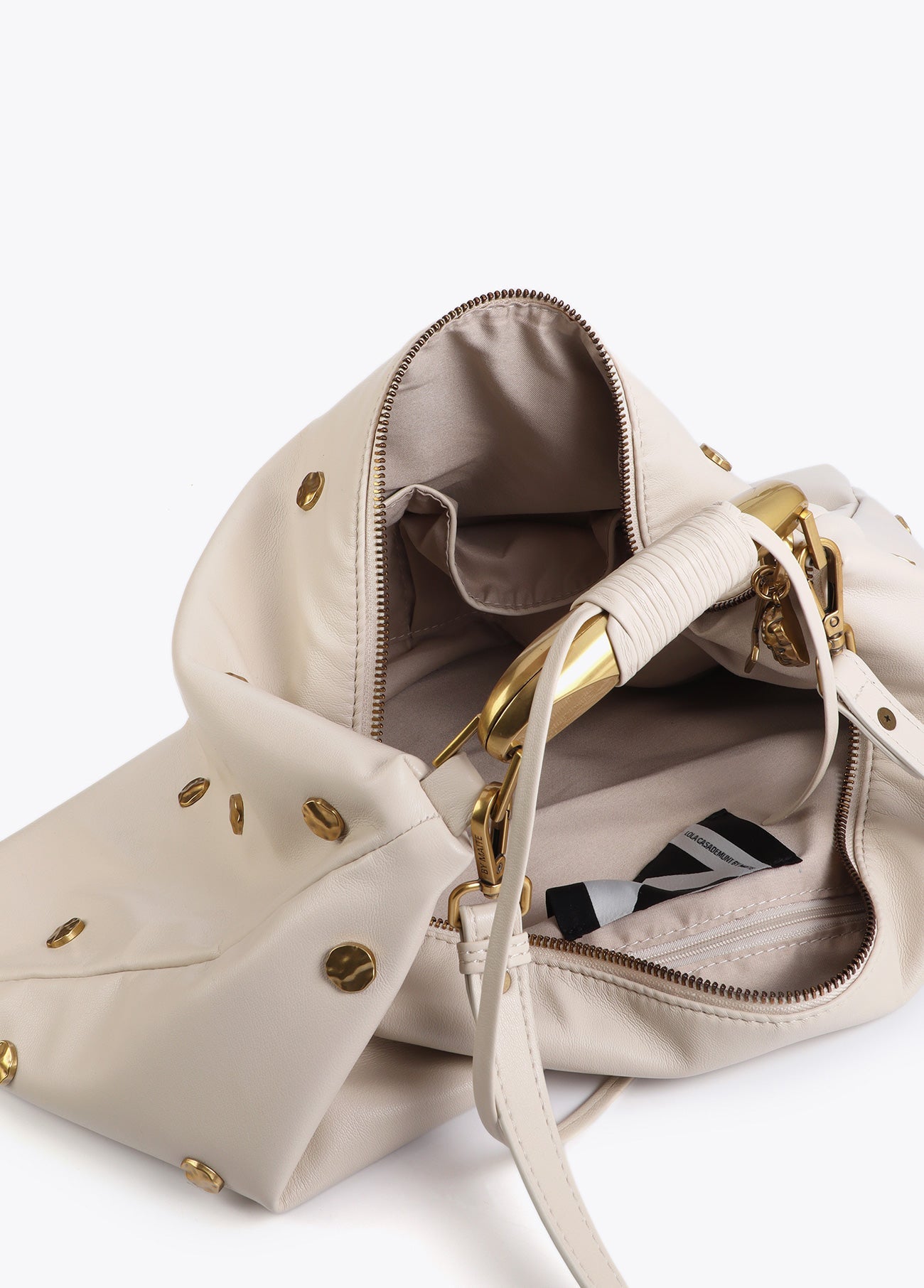 Studded Textured Hobo Bag