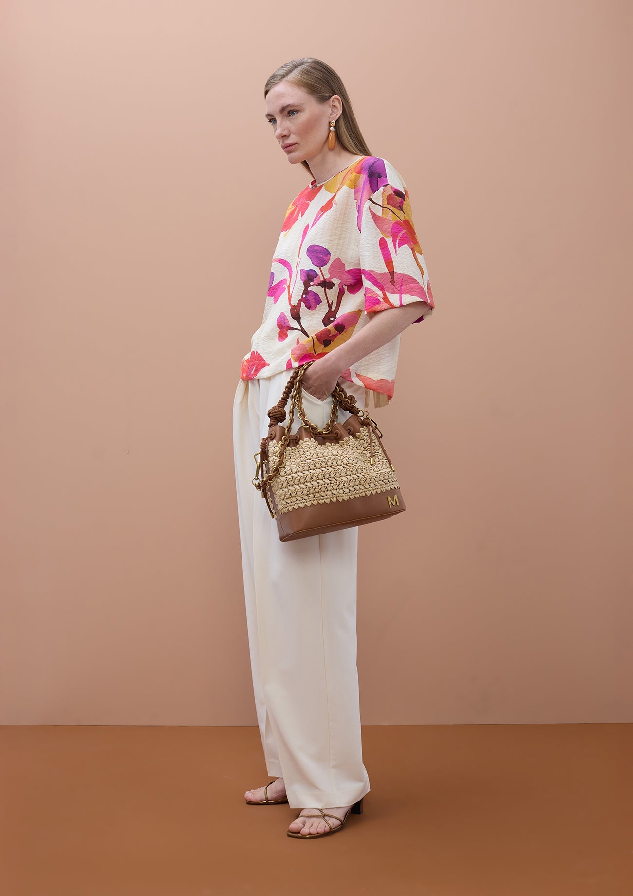 Short Sleeve Floral Print Blouse