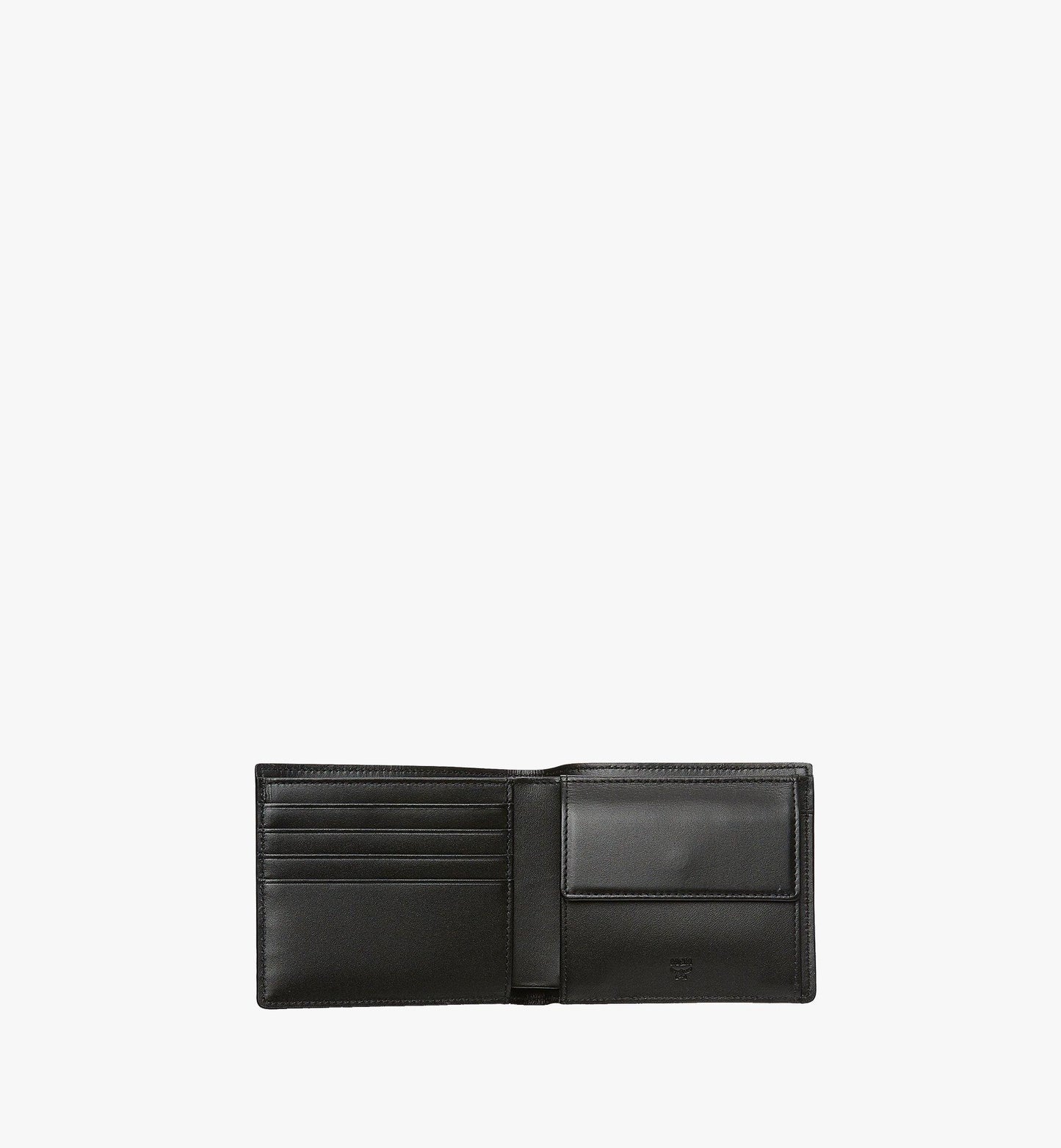 MXSAAVI01BK001-Bifold Wallet w/ Coin Pocket in Visetos Original|BLACK