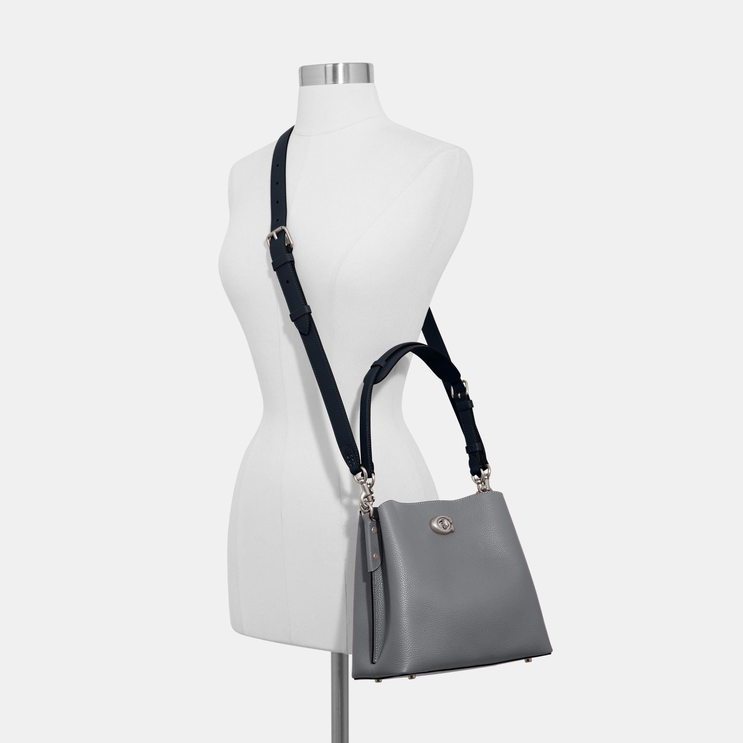 C3766-Willow Bucket Bag In Colorblock-Lh/Grey Blue Multi