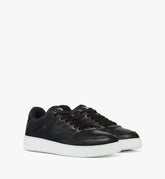 MEXESAJ03BD042-Neo Terrain Lo Sneakers in Visetos Leather Mix|BLACK & BLACK