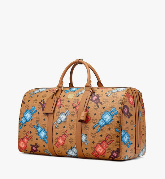 MMVGSTT01CO001-Ottomar Weekender Bag in Rabot Visetos|COGNAC