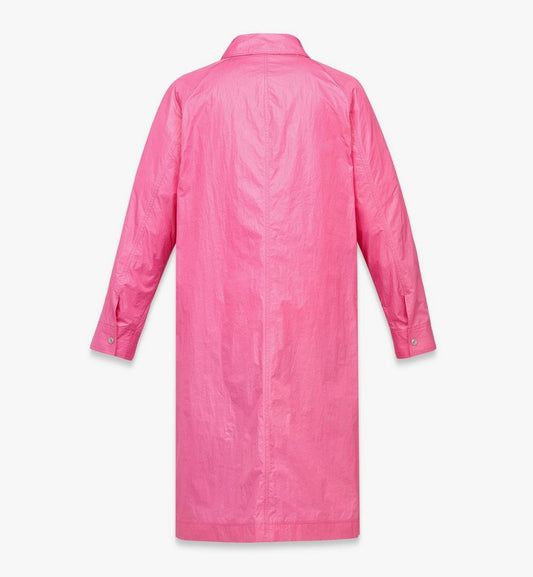 MHCFSMM01Q100M-Oversized Coat in Crushed Nylon|SANGRIA SUNSET