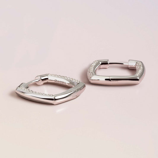Rosato bianca earrings - Silver
