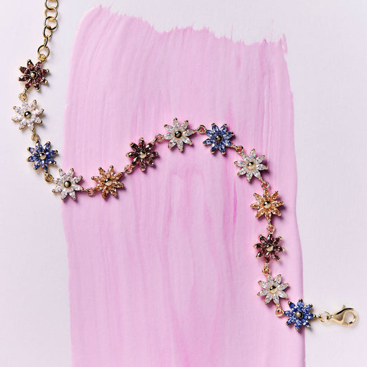 Rosato gaia Soft Floral Bracelet - Yellow Gold