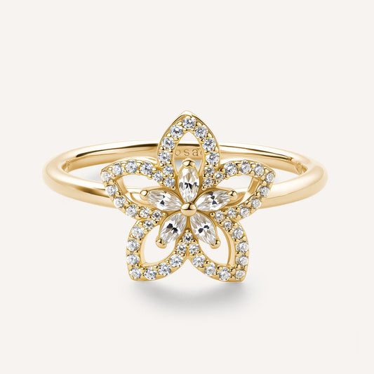 Rosato Gaia flower ring - Yellow Gold