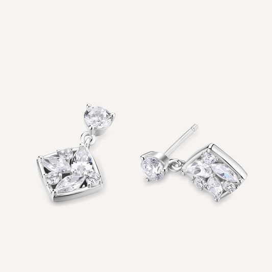 Rosato gemma Earrings - Silver