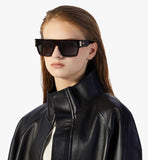 MEGEAMM07CM001-Square Sunglasses|DARK HAVANA