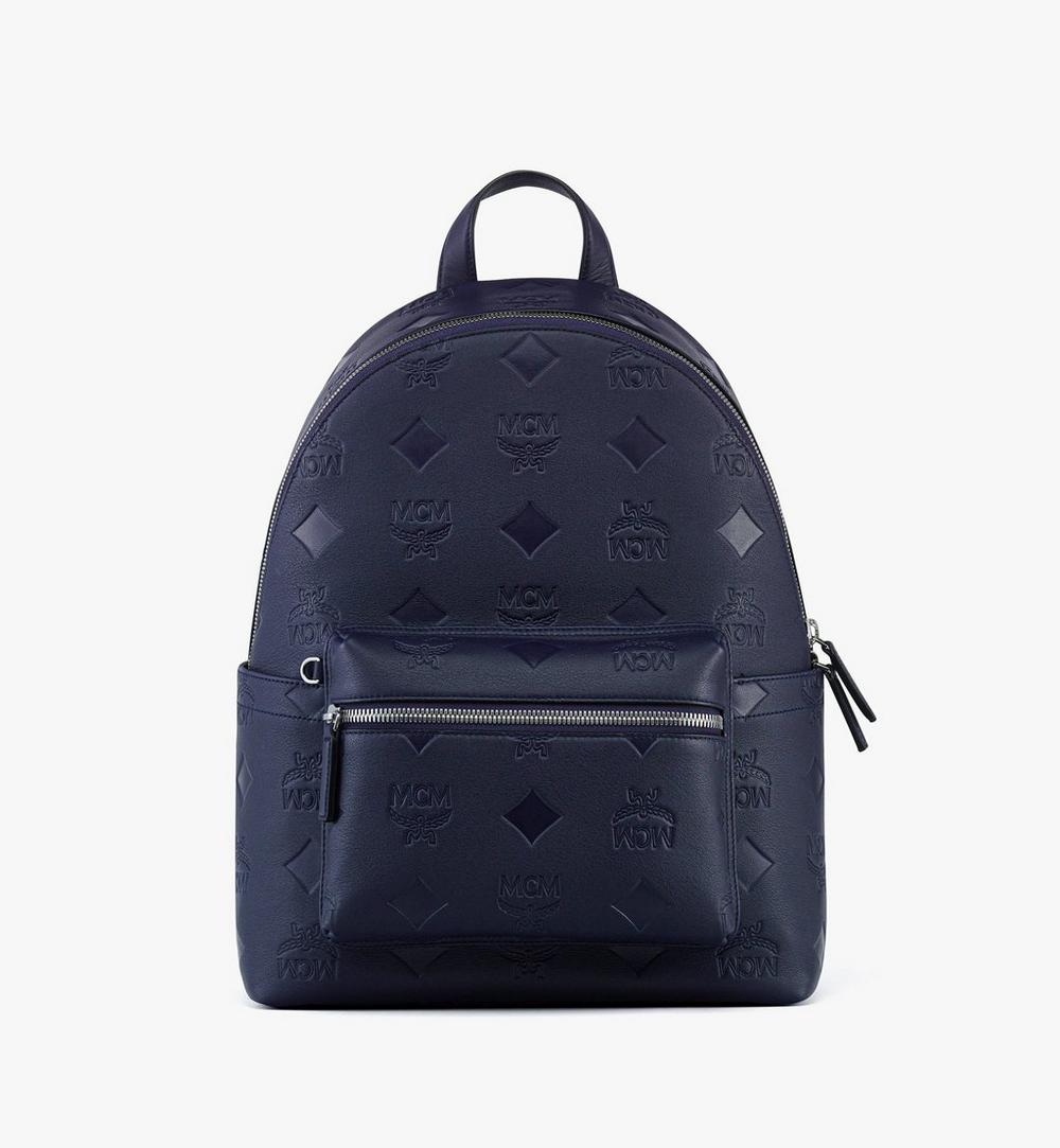 MMKDAVE02VC001-Stark Backpack in Maxi Monogram Leather|NAVY BLAZER